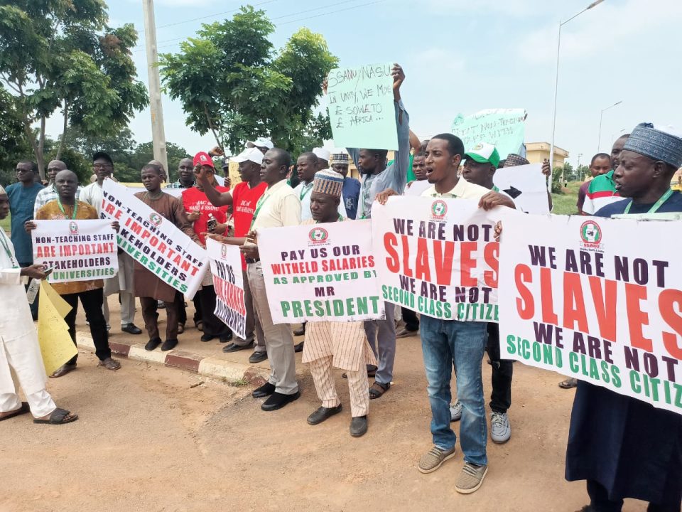 SSANU, NASU Protest at UniAbuja