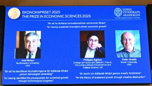 Trio Wins Economics Nobel for Growth Research