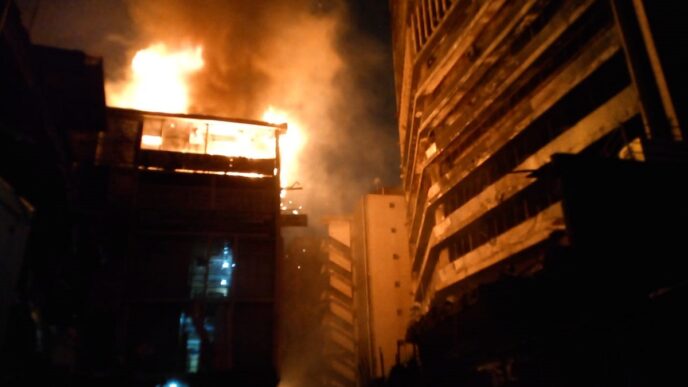 Fire Guts Lagos Plaza
