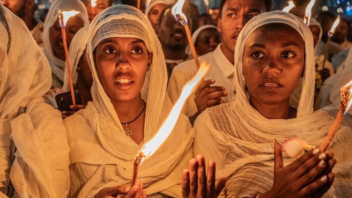 Ethiopian Orthodox Christians Mark Christmas Eve in Addis Ababa