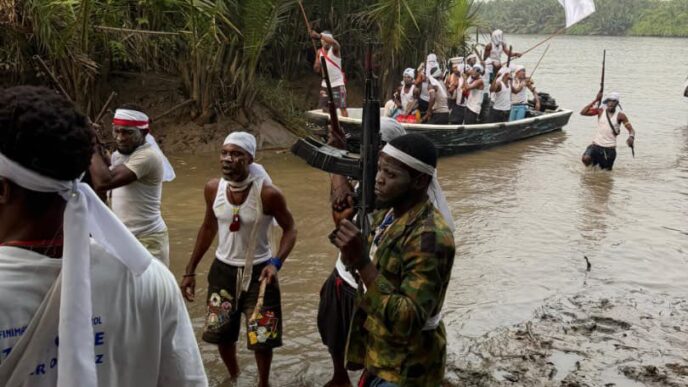 Photos: 80 Militants Surrender Arms in Cross River