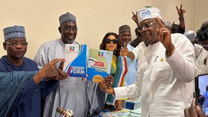 Faleke Picks APC Presidential Forms for Tinubu (NewsCentral TV)