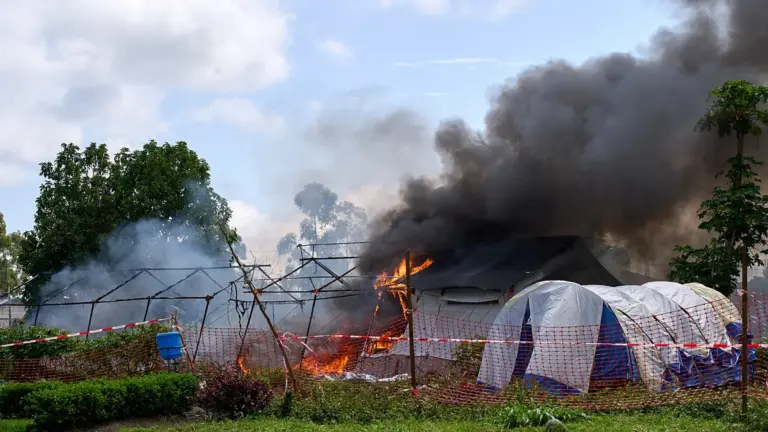 Ebola Treatment Area Set Ablaze in DR Congo Hospital